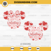 Disney Happy Valentine's Day SVG Bundle, Mickey Minnie Mouse Heart Love SVG, Mouse Couple Heart Valentines Day SVG