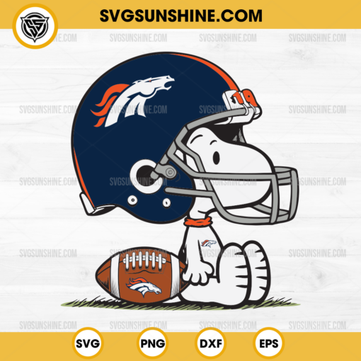 Snoopy Denver Broncos NFL SVG, Snoopy Football SVG