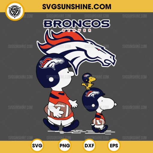 Charlie Brown Snoopy Denver Broncos NFL SVG