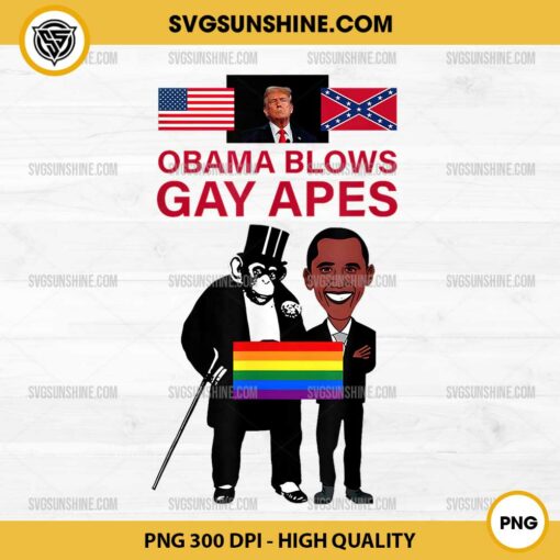 Donald Trump Obama Blows Gay Apes PNG File