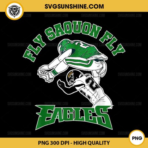 FLY SAQUON FLY Football Barkley PNG, Philadelphia Eagles PNG