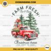 Farm Fresh Christmas Truck And Trees PNG