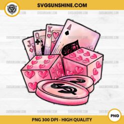 Feeling Lucky With Cards Dice And Coins PNG, Valentine Pocket PNG