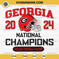 Georgia Bulldogs 2024 National Champions SVG, Georgia Bulldogs SVG, College Football Playoff SVG