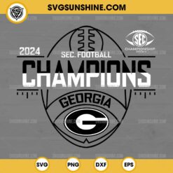 Georgia Bulldogs 2024 SEC Football Champions SVG, Georgia Bulldogs 2024 SVG