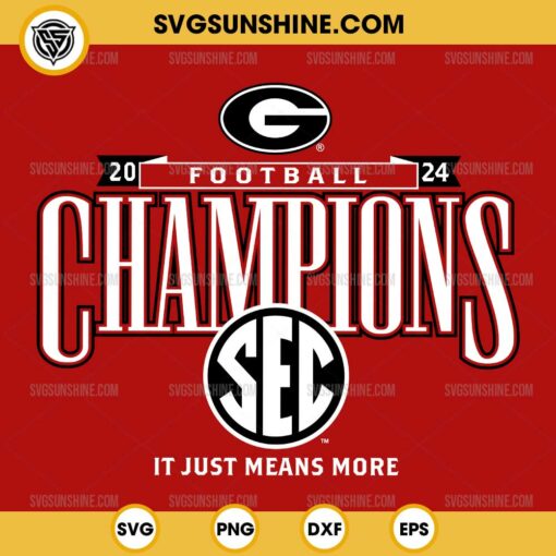 Georgia Bulldogs Football SEC Champs 2024 SVG, Georgia Bulldogs Football 2024 SVG