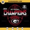 Georgia Bulldogs SEC Champions 2024 Football SVG, Georgia Bulldogs Championship 2024 SVG