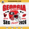 Georgia Bulldogs SEC Champs 2024 SVG, Sic Em Dawgs Bulldogs SVG, Champs 2024 Football SVG