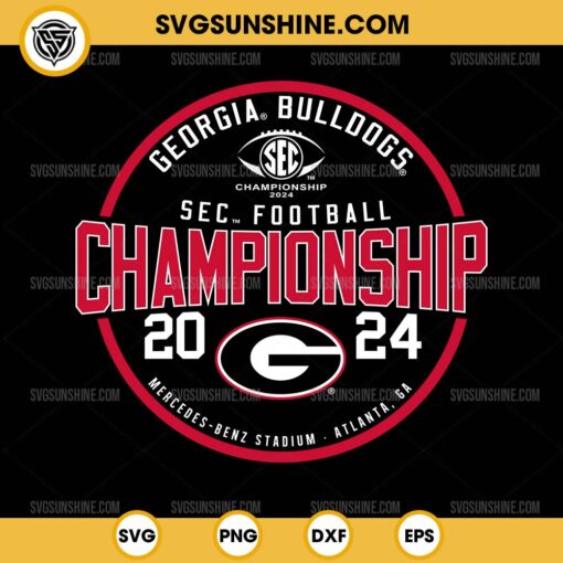 Georgia Bulldogs SEC Football Championship 2024 SVG, Georgia Bulldogs 2024 SVG