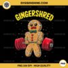 Gingershred Gingerbread Man Gym Bodybuilding Christmas PNG