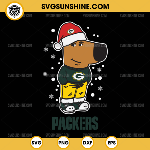 Chill Guy Green Bay Packers Christmas SVG, Santa Chill Guy Football NFL SVG