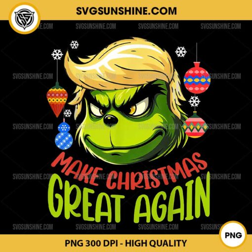 Grinch Trump Christmas PNG, Make Christmas Great Again PNG, Donald Trump Xmas Funny PNG