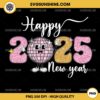 Happy 2025 New Year Disco Ball PNG, 2025 Happy New Year PNG