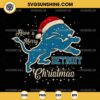 Have A Merry Detroit Lions Santa Hat Christmas SVG, Christmas Detroit Lions SVG