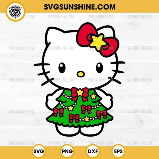 Hello Kitty Christmas Tree SVG