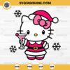 Hello Kitty Cocktail Christmas SVG, Santa Hello Kitty Christmas SVG