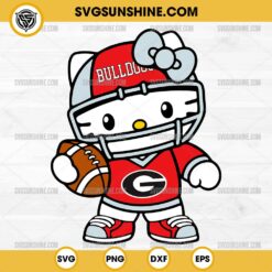 Hello Kitty Georgia Bulldogs SVG PNG File