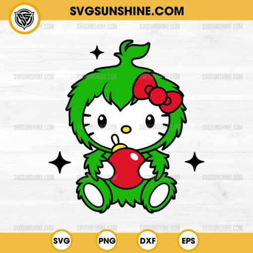 Hello Kitty Grinch SVG, Hello Kitty Christmas SVG