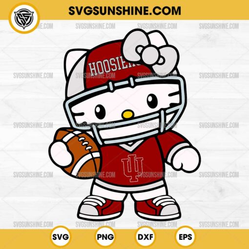 Hello Kitty Indiana Hoosiers football SVG PNG File