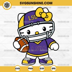 Hello Kitty LSU Tigers football SVG PNG File