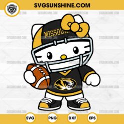 Hello Kitty Missouri Tigers football SVG PNG File