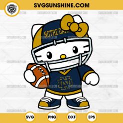 Hello Kitty Notre Dame Fighting Irish football SVG PNG File