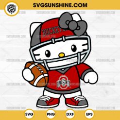 Hello Kitty Ohio State Buckeyes football SVG PNG File