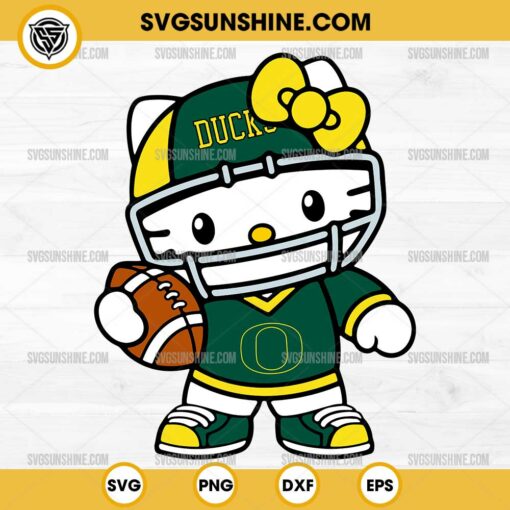 Hello Kitty Oregon Ducks football SVG PNG File