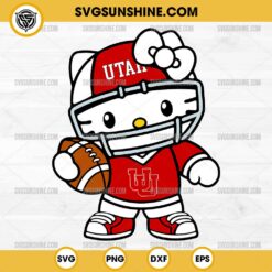 Hello Kitty Utah Utes Football SVG PNG File