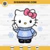 Hello Kitty Winter Christmas SVG, Hello Kitty Snowflake SVG, Christmas SVG