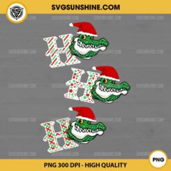 Ho Ho Ho Crocodile Christmas PNG File