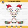 Hockey Santa Hat Christmas SVG, Christmas Hockey SVG