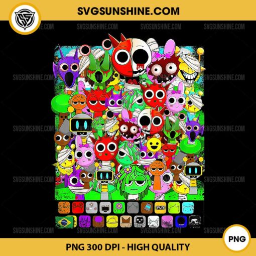 Horror Sprunki Game PNG, All Sprunki Toys Evil Scary PNG