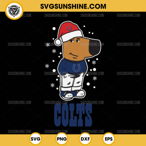 Chill Guy Indianapolis Colts Christmas SVG, Santa Chill Guy Football NFL SVG