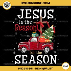 Jesus is The Reason for The Season PNG, Christian Christmas Truck PNG