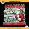 Jingle Bells Shotgun Shells PNG, Santa Claus Duck Hunting Christmas PNG