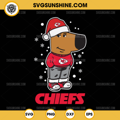 Chill Guy Kansas City Chiefs Christmas SVG, Santa Chill Guy Football NFL SVG