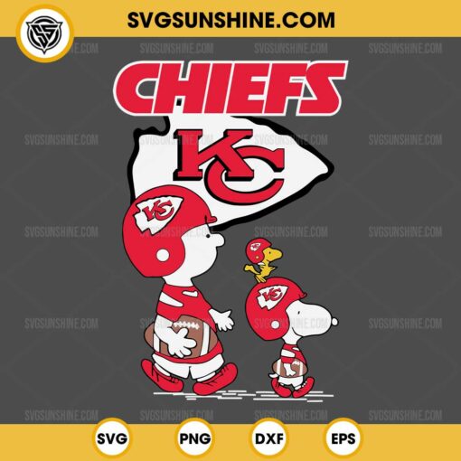 Charlie Brown Snoopy Kansas City Chiefs NFL SVG