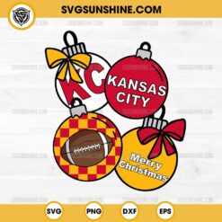 Kansas City Chiefs Merry Christmas Ornaments SVG, Kansas City SVG, Chiefs Football Christmas SVG