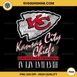 Kansas City Chiefs NFL PNG, Kansas City Chiefs 4x Super Bowl Champions PNG