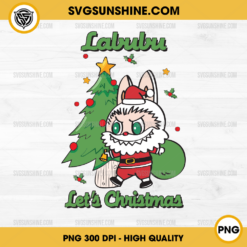 Labubu Let's Christmas PNG, Santa Claus Labubu Christmas PNG