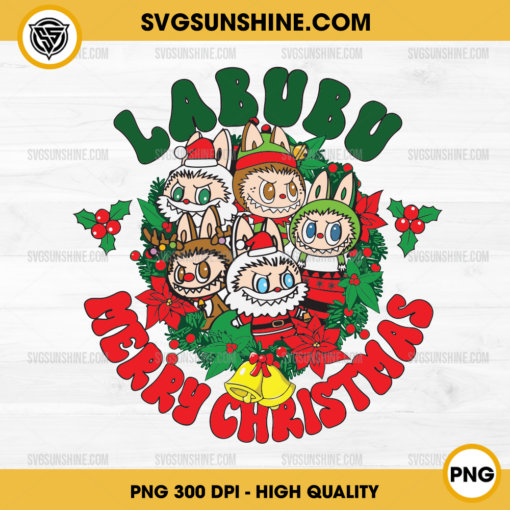 Labubu Merry Christmas PNG, Labubu Christmas PNG Digital Download