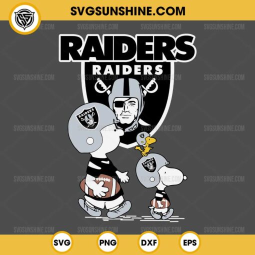 Charlie Brown Snoopy Las Vegas Raiders NFL SVG