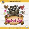 Loads Of Love Raccoon PNG, Western Raccoon Valentines PNG