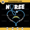 Los Angeles Chargers Nurse It’s A Work Of Heart SVG, Nurse Los Angeles Chargers SVG