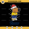 Chill Guy Los Angeles Rams Christmas SVG, Santa Chill Guy Football NFL SVG