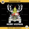 Merry Jeepmas Ugly Light Reindeer Christmas PNG, Christmas Offroad PNG, Reindeer 4x4 Christmas Lights Snow PNG