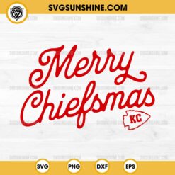 Merry Chiefsmas SVG, Christmas Kansas City Football SVG, Kansas City Christmas Chiefs SVG