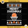 Merry Swishmas PNG, Basketball Ugly Christmas Sweater PNG