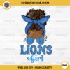 Messy Bun Lions Girl PNG, Detroit Lions Messy Bun Girl PNG File